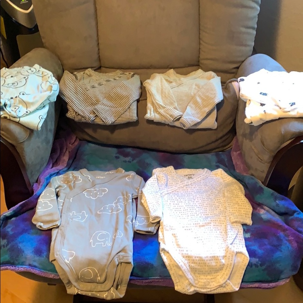 6 Long sleeved wrapped onesie